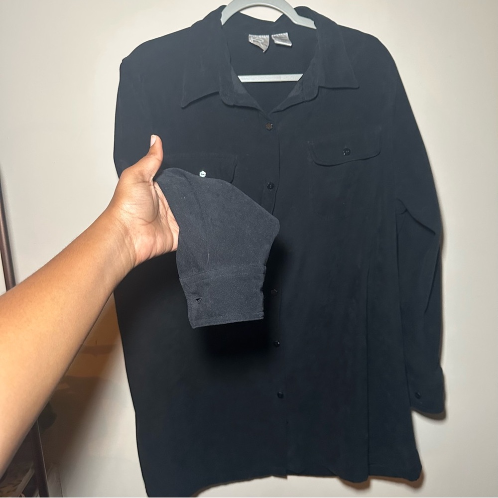 Roaman's Deep Collared Button Down Shirt Fall War… - image 6